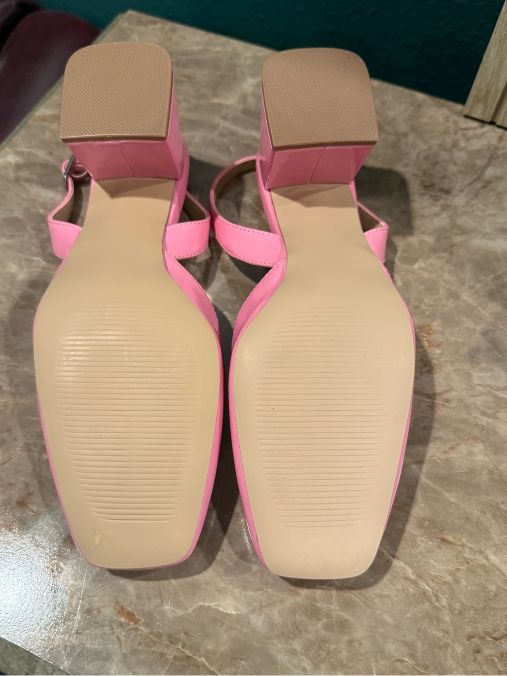 Madden Girl Bubblegum Pink Slingback Block Heels - Picture 5 of 7